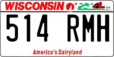 WI license plate 514RMH
