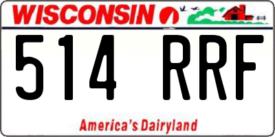 WI license plate 514RRF
