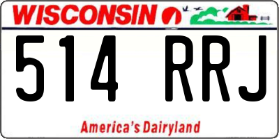 WI license plate 514RRJ