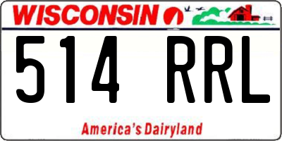 WI license plate 514RRL