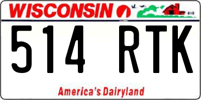 WI license plate 514RTK