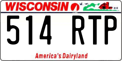 WI license plate 514RTP