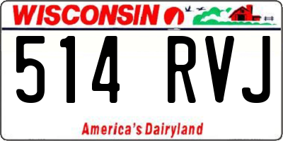 WI license plate 514RVJ