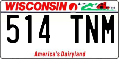 WI license plate 514TNM