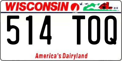 WI license plate 514TOQ