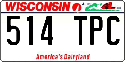 WI license plate 514TPC