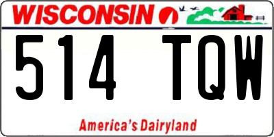WI license plate 514TQW