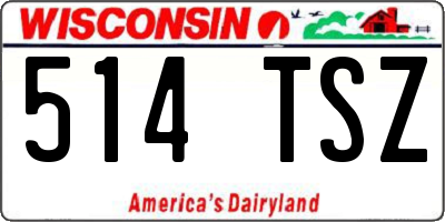 WI license plate 514TSZ