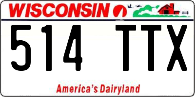 WI license plate 514TTX