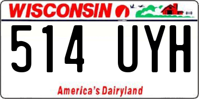 WI license plate 514UYH