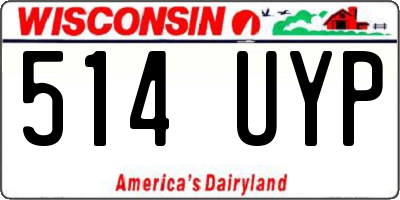 WI license plate 514UYP