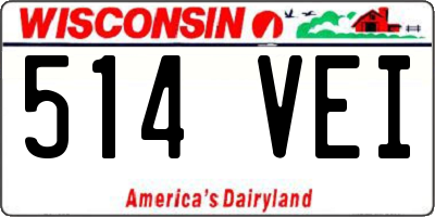 WI license plate 514VEI