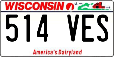 WI license plate 514VES
