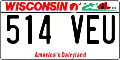 WI license plate 514VEU