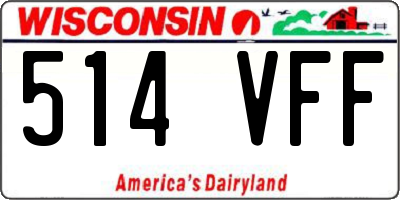 WI license plate 514VFF