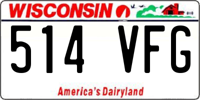 WI license plate 514VFG