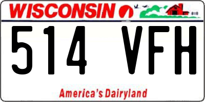 WI license plate 514VFH