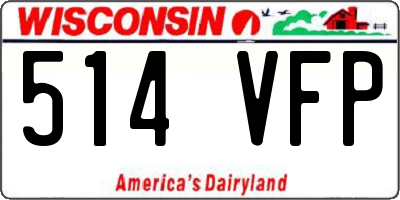 WI license plate 514VFP