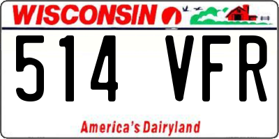 WI license plate 514VFR