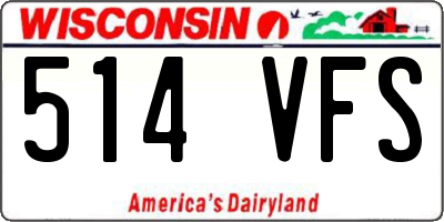 WI license plate 514VFS