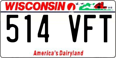 WI license plate 514VFT