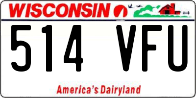 WI license plate 514VFU