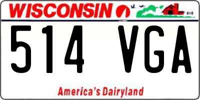 WI license plate 514VGA
