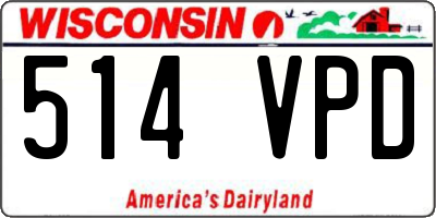 WI license plate 514VPD