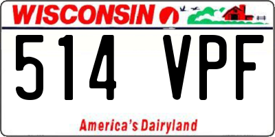 WI license plate 514VPF