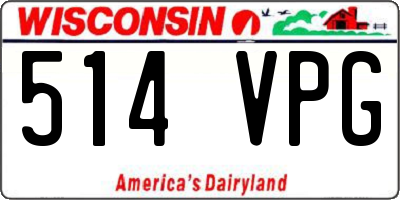 WI license plate 514VPG