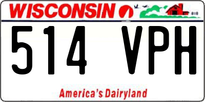 WI license plate 514VPH
