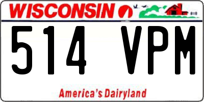 WI license plate 514VPM