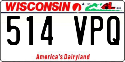 WI license plate 514VPQ