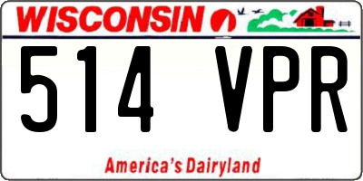 WI license plate 514VPR