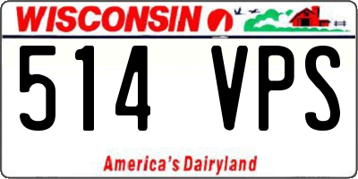 WI license plate 514VPS