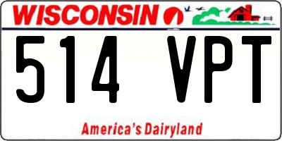 WI license plate 514VPT
