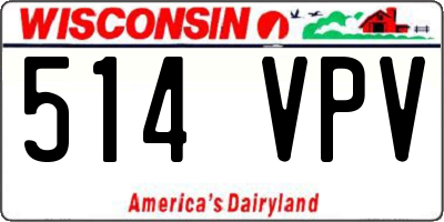 WI license plate 514VPV