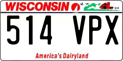WI license plate 514VPX