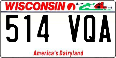WI license plate 514VQA