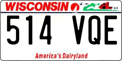 WI license plate 514VQE