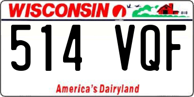 WI license plate 514VQF