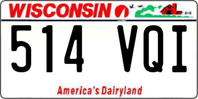 WI license plate 514VQI