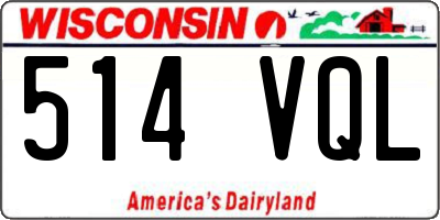 WI license plate 514VQL