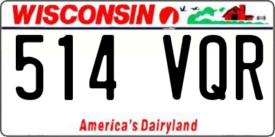 WI license plate 514VQR