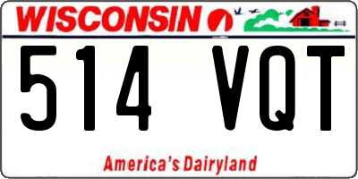 WI license plate 514VQT