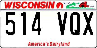 WI license plate 514VQX