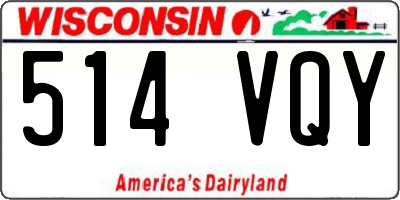 WI license plate 514VQY