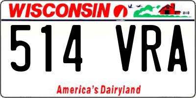 WI license plate 514VRA