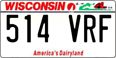 WI license plate 514VRF