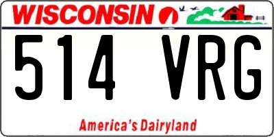 WI license plate 514VRG